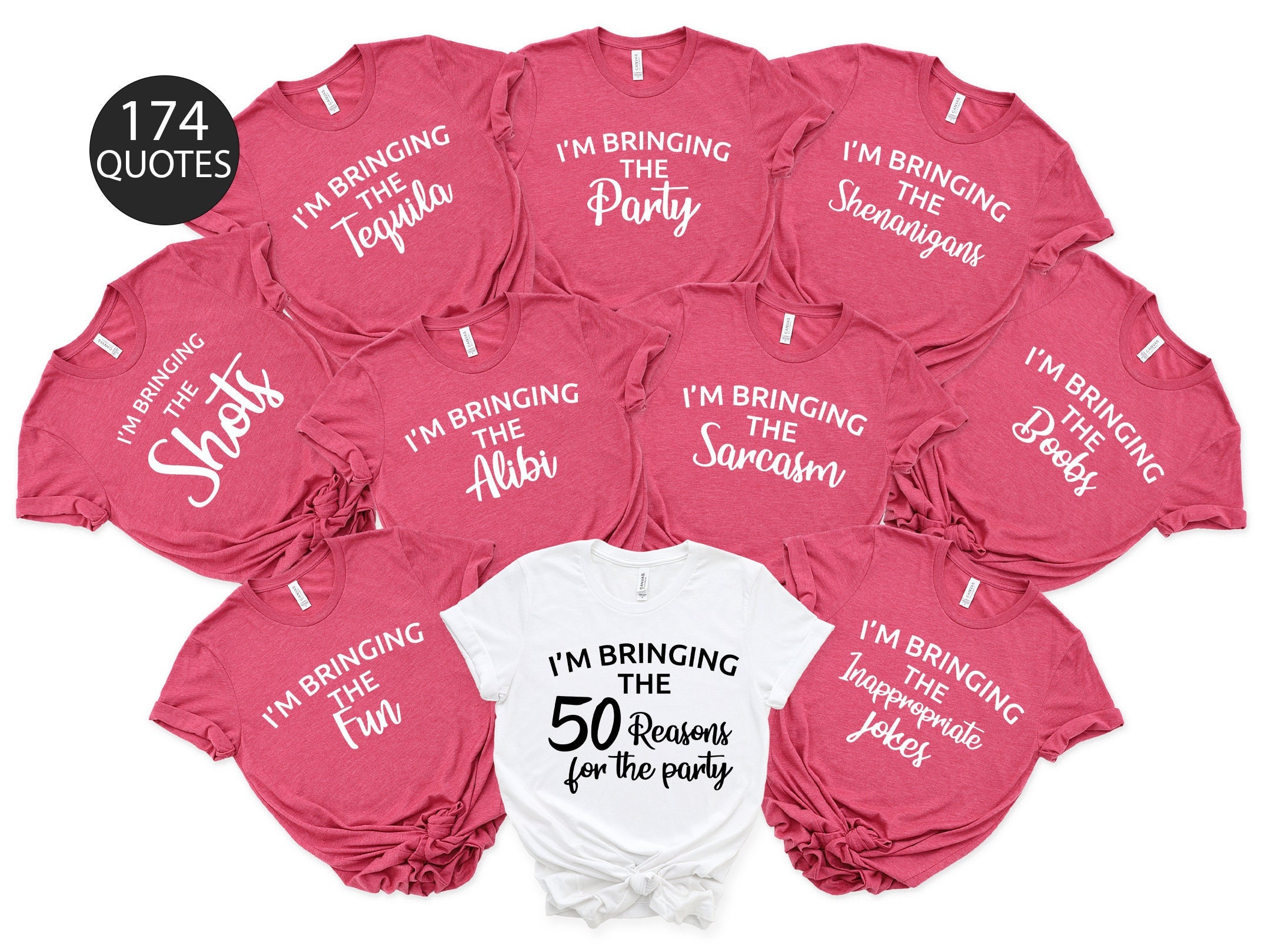 174 Quotes Custom I'm Bringing The Birthday Party Shirts,30th 40th 50th 60th 70th Birthday Tee, Birthday Bash, Girls Trip Group Sweatshirt