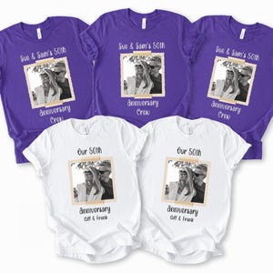 Custom Photo Anniversary T-Shirts: Personalized Couple Matching Tees image 3