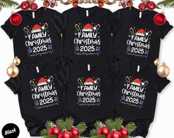 2026 Family Christmas Shirts, Matching Holiday Tees, Custom Family Name Christmas Shirt, Making Memories Together