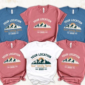 Custom Family Trip Shirts 2025: Personalized Mountain Vacation Tees