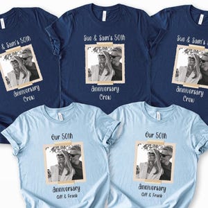 Custom Photo Anniversary T-Shirts: Personalized Couple Matching Tees image 1