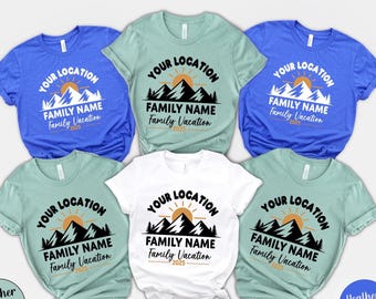 Personalized Family Vacation 2025 T-Shirt: Mountain Trip Keepsake