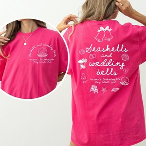 Seashells & Wedding Bells Bachelorette T-Shirt: Custom Beach Party Tee