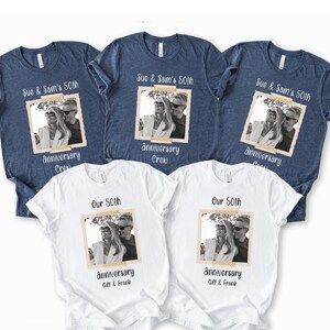 Custom Photo Anniversary T-Shirts: Personalized Couple Matching Tees image 5