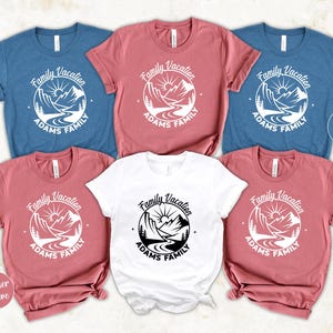 Personalized Family Vacation Shirt: Mountain Camping Adventure