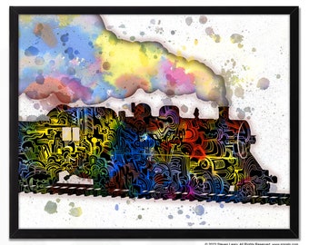 Steam Locomotive Train Art Print