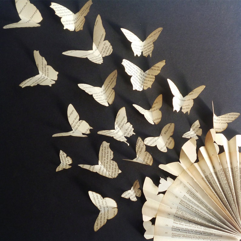 Literary Butterfly Burst Etsy