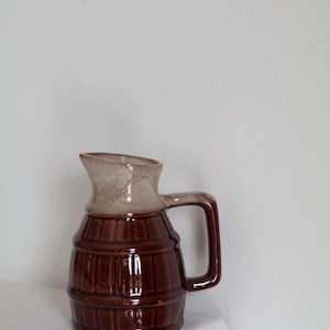 Small Vintage Rattan-Effect Pitcher, Country House Decor, Water Jug, Wine Carafe, Rustic French Style, Original Gift