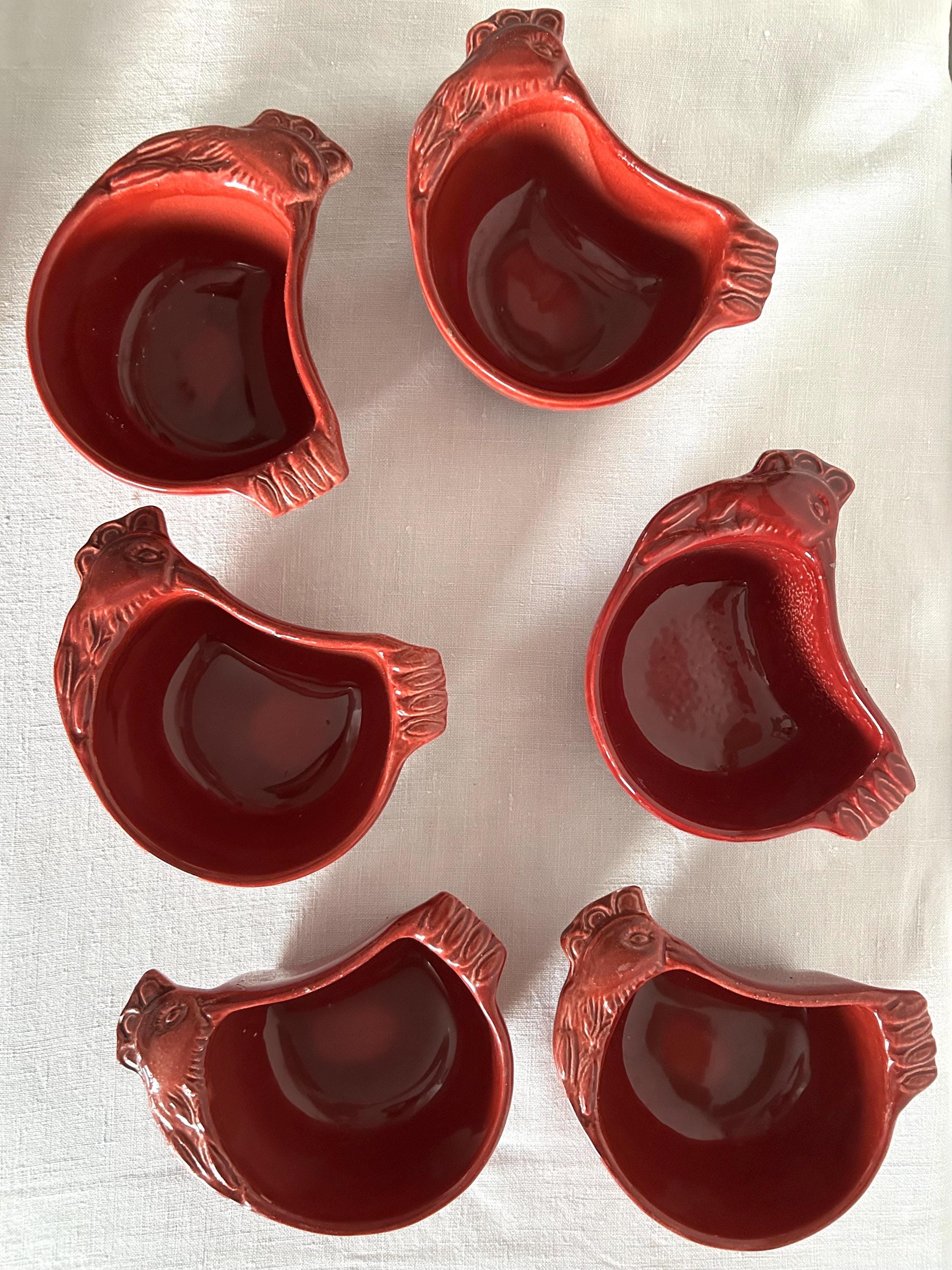 Lot de 4 ramequins en céramique CHARLES AMAND vintage années 70
