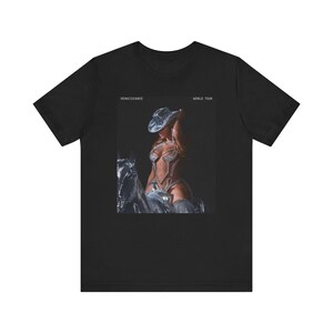 ルネッサンス ワールド ツアー 2023 Tシャツ、ビヨンセ Tシャツ、ユニセックス ジャージー シャツ、コンサート グッズ、ミュージック ツアー トップ