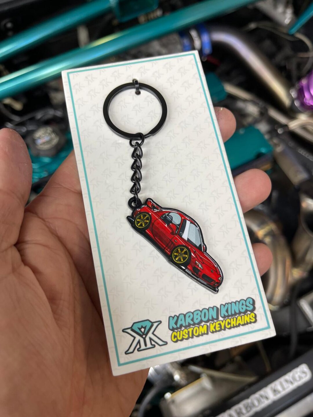 Mazda RX7 Metal Red Keychain - Etsy Australia