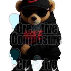 Fajny Nike Bear DTF TRANSFER