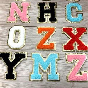 Iron On Letters, Chanille Patch, Varsity Patches, Iron on Patch, Letter Patches, DIY Letters Iron On