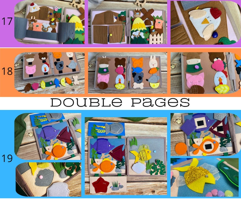 FCXVXCL Quiet Book Bauernhof - 20-in-1 Montessori Spielbuch Für Kleinkinder