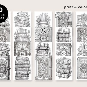 Grimoire Coloring Pages Enchanted Forest Book, Fantasy Forest Coloring ...