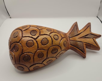 Pineapple Teak Wooden Bowl
