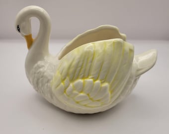 Handcrafted Swan Planter: Home Decor