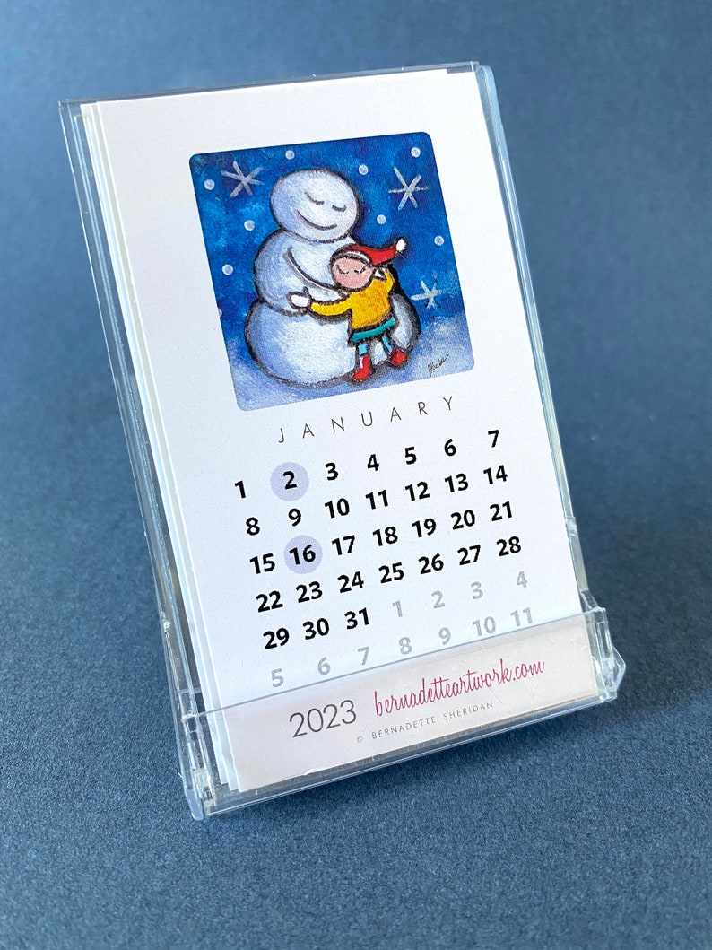 2023 Desk Calendar Small Desk Calendar With Stand Mini - Etsy