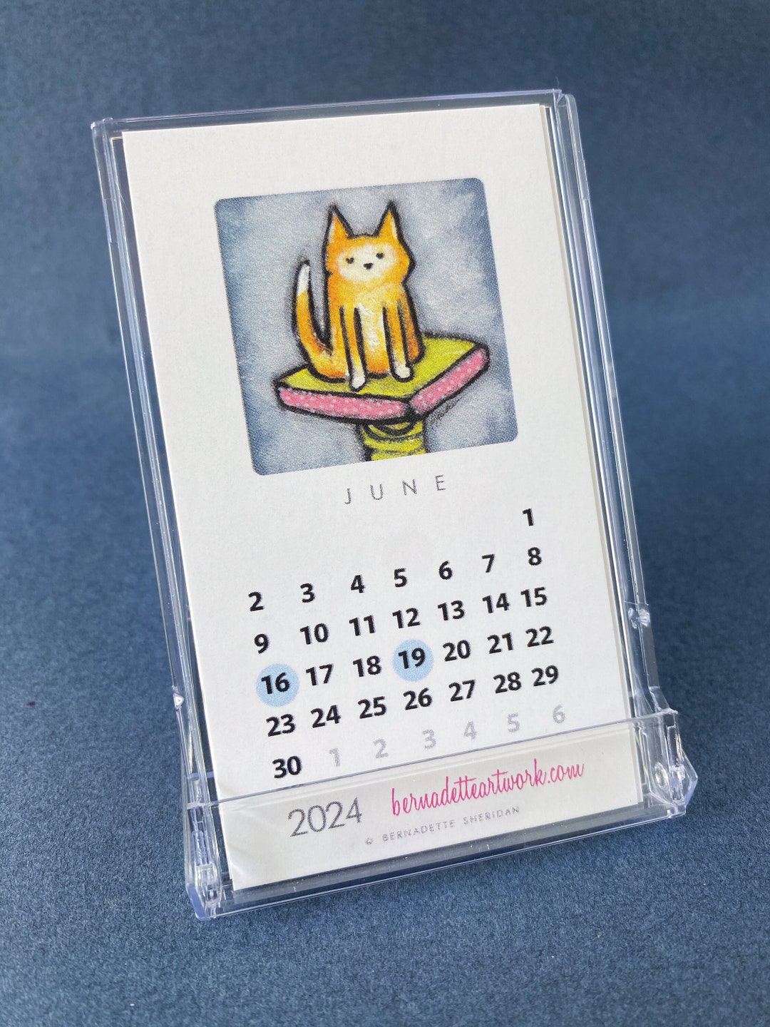 Set of 6 2024 Mini Desk Calendars 2024 Calendar 2024 Desktop Etsy UK
