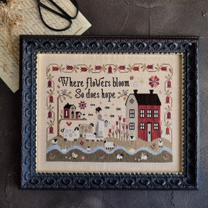 Summer in the Country - Counted Primitive Cross Stitch pattern PDF by Stitches Through The Years