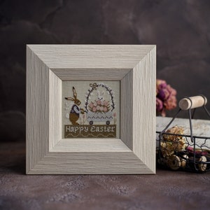 Happy Easter & Easter Bunny - Counted Primitive Cross stitch pattern PDF by Stitches Through The Years
