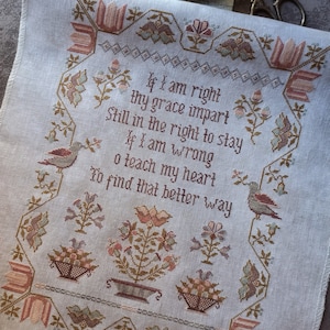 Sampler op de juiste manier: geteld primitief kruissteekpatroon pdf van Stitches Through the Years