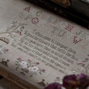 My little garden Sampler - Primitive Cross stitch pattern PDF by Stitches Through The Years
