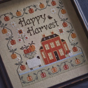 Happy Harvest - Counted Primitive Cross stitch pattern PDF by Stitches Through The Years