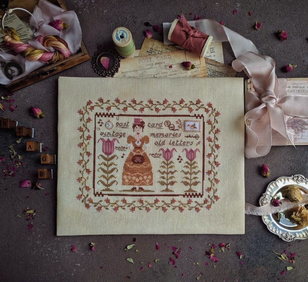 Old Letter - Primitive Cross Stitch Pattern PDF by Stitches Through the ...
