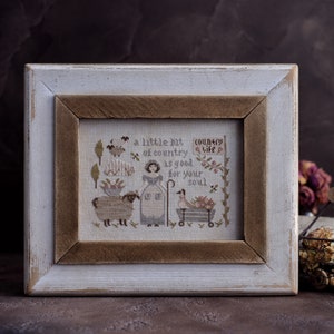 Country life - Counted Primitive Cross Stitch Pattern PDF by Stitches Through The Years