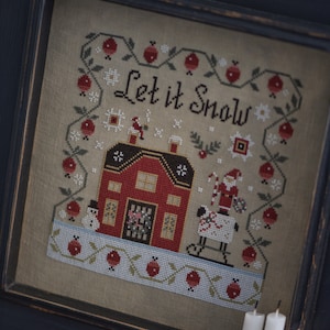 Waiting for Santa - Counted Primitive Cross stitch pattern PDF by Stitches Through The Years