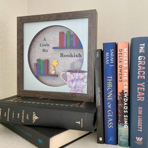 Arquivo SVG de livro 3D - Um pouco de livro - Caixa de sombra - Design de livro de xícara de chá - Para Cricut - Papel cartão em camadas