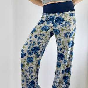 Pull en tricot Fleuri Bleu - pantalon Go With The Flow