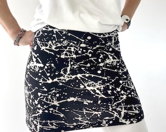 Splatter Print Ski Bum - Over-skirt for leggings