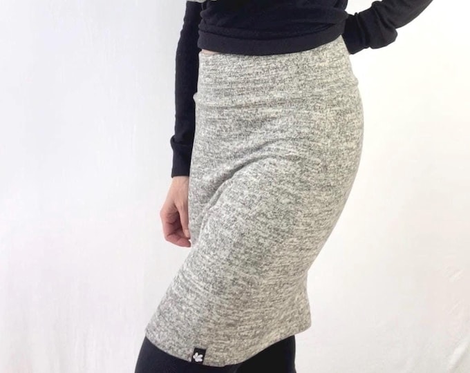 The Extended Ski Bum - Heather-White and Grey Skirt