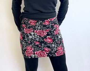 Feeling Rosy Sweater Knit Ski Bum - over-skirt for leggings