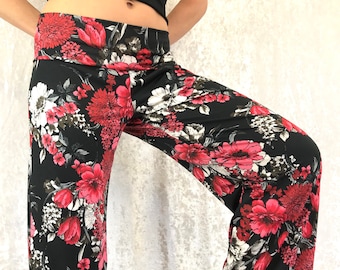 SUPER SALE - Red Floral - Go With The Flow Pants
