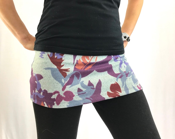 Abstract Painting Sweater Knit Ski Bum - over-skirt for leggings