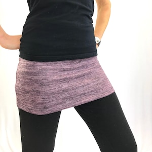 Heather pink Ski Bum Over skirt for Leggings Etsy Canada