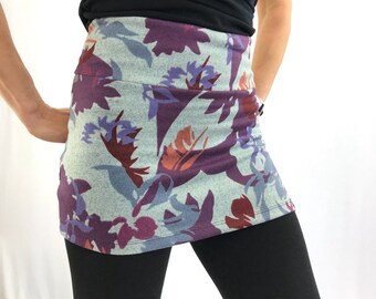 Abstract Painting Sweater Knit Ski Bum - over-skirt for leggings