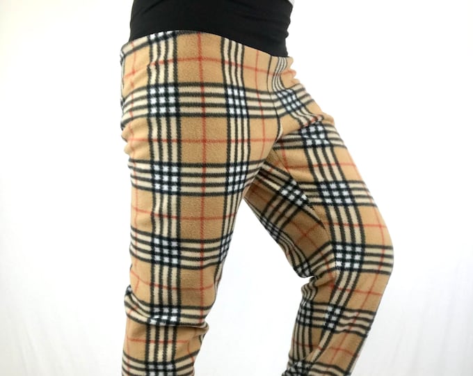 Tan and Black Plaid Fleece - Sublime