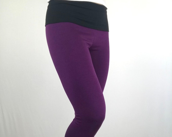 Pleasant Purple Bamboo Terry Leggings