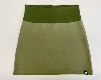 Olive Bamboo Terry Ski Bum - over-skirt for leggings