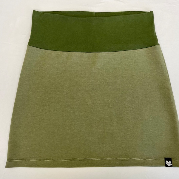Olive Bamboo Terry Ski Bum - over-skirt for leggings