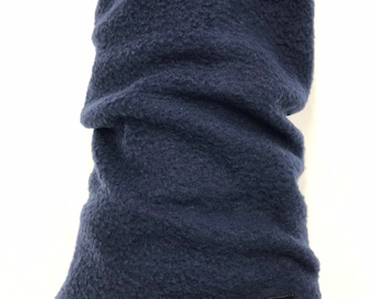 2 Pack Navy Fleece Cosy Leg Warmers