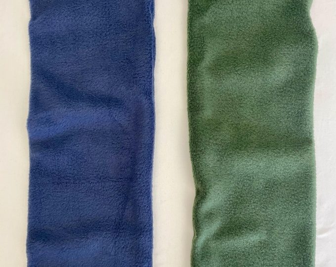 2 Pack of Forest Green and Navy Blue Fleece Leg Warmers