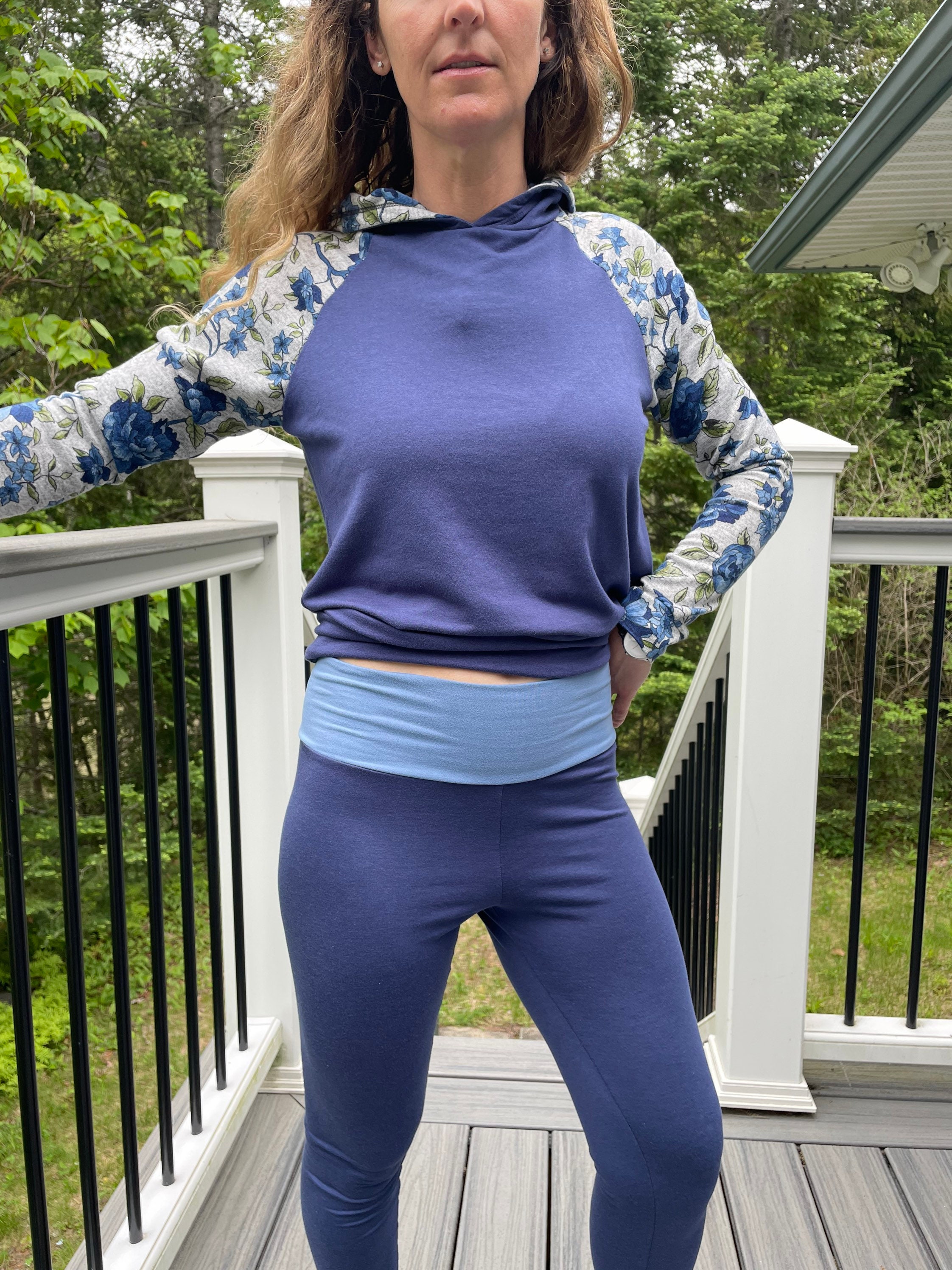 Blue Bamboo Terry Leggings by So-Fine