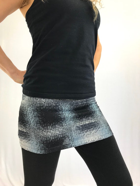 Martine Plaid Sweater Knit Ski Bum Over-skirt for Leggings 