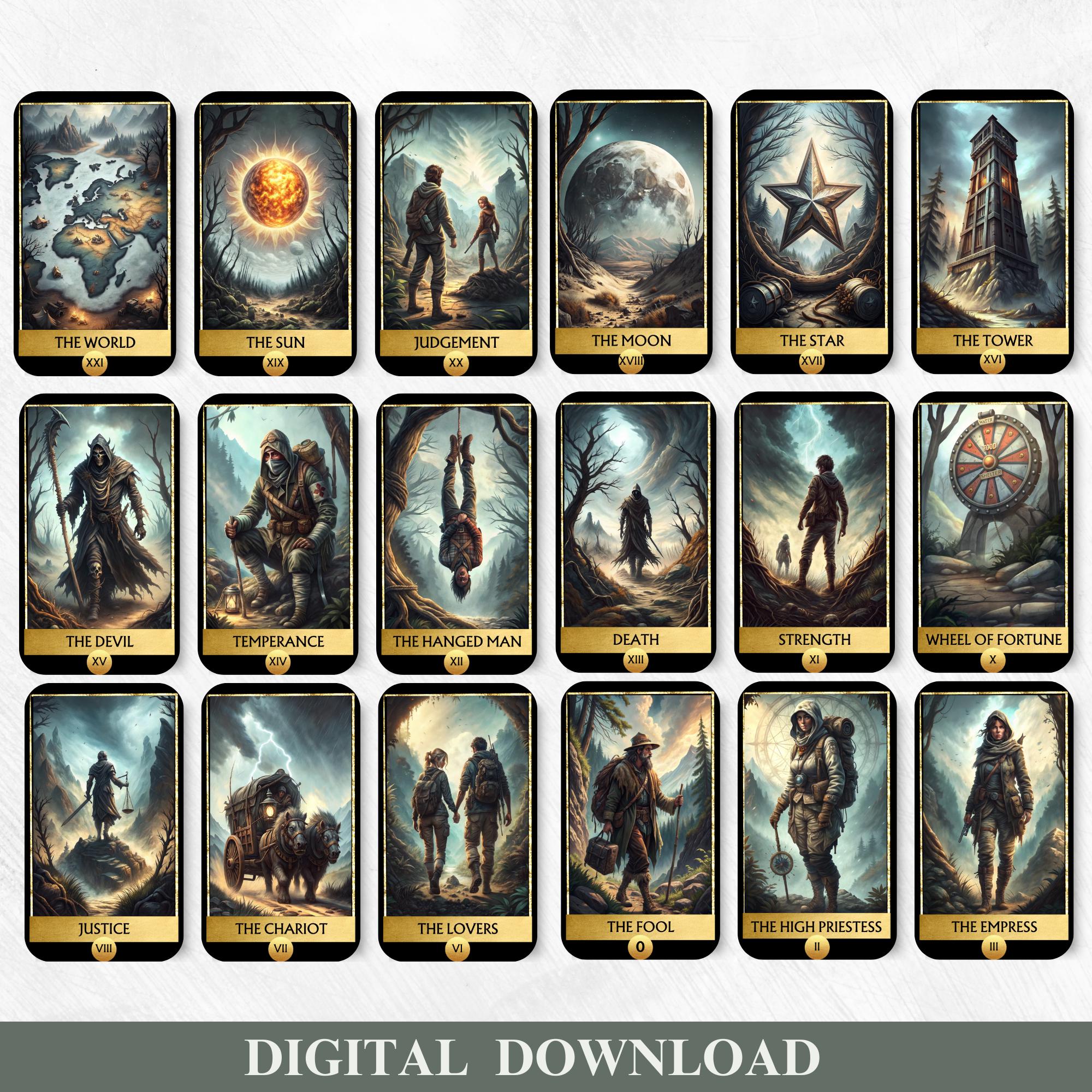 Digital Tarot Deck Printable Tarot Cards 78 Tarot Cards Digital Oracle ...