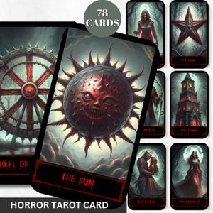 Gothic Digital Tarot Deck Printable Tarot Cards 78 Tarot Cards Digital Oracle Cards Gold Tarot Prints Divination Wisdom Oracle Cards Black
